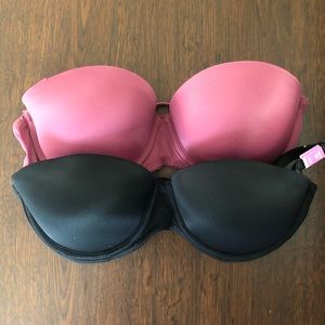 2 new PINK strapless convertible bras - 32C